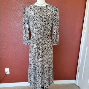 A New Day Black and White Midi Dress